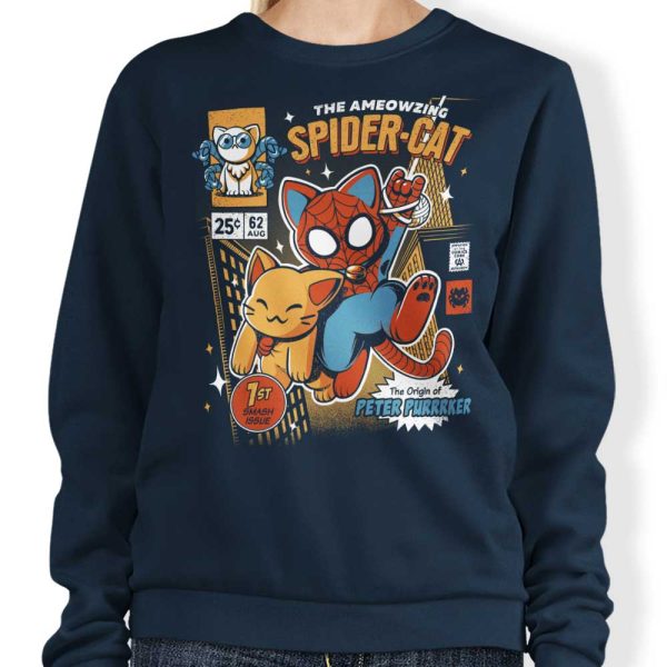 Spider Cat - Sweatshirt Online Hot Sale - Image 3