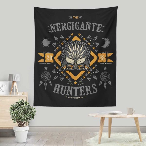 The Nergigante Hunters - Wall Tapestry on Sale
