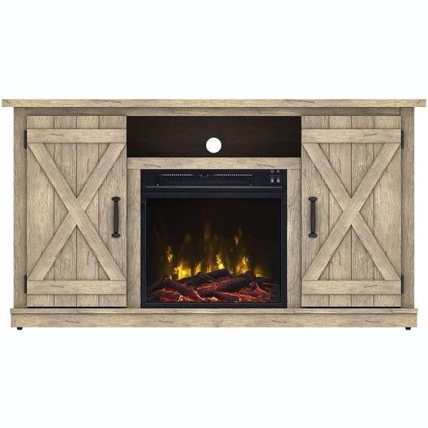 Comfort Smart Killian Media Console & 18-in Firebox, Gray #2428HW Online Hot Sale - Image 2