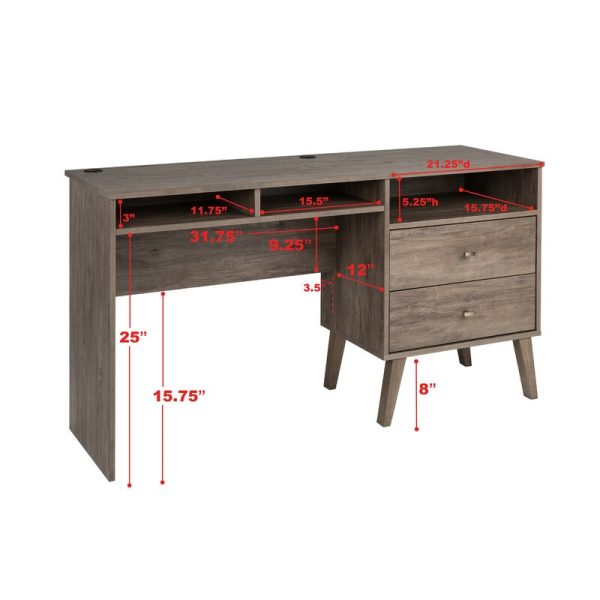 Shamar Desk in Drifted Grey MR78 Hot on Sale - Image 4