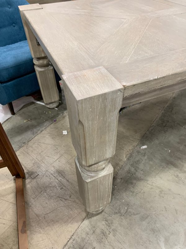 Extendable Solid Wood Dining Table Gray Natural Online Sale - Image 5