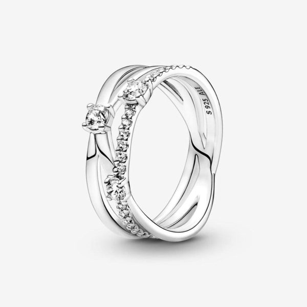 PANDORA : Sparkling Triple Band Ring Fashion - Image 2